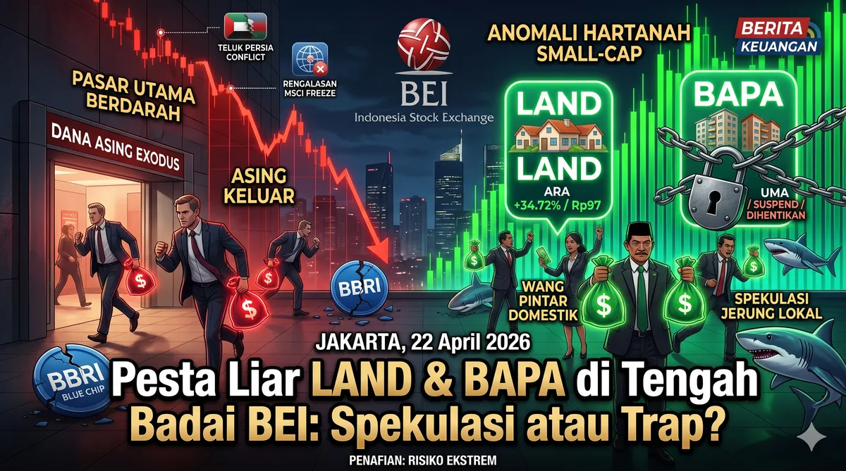 Anomali di Tengah Kehancuran: Membedah Tarian Spekulasi 'Saham Lapis Ketiga' LAND dan BAPA pada 21 April 2026