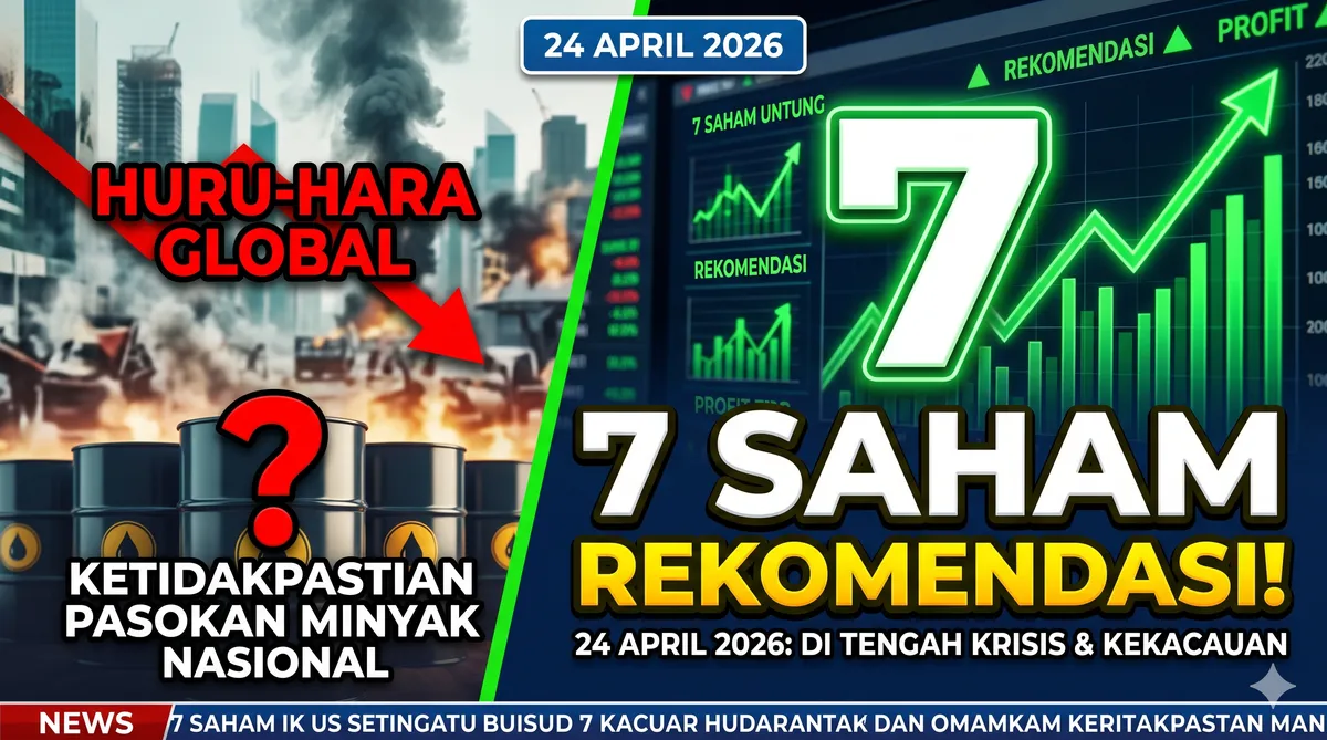7 Saham Rekomendasi 24 April 2026 Ditengah Huru-Hara Global dan Ketidakpastian Pasokan Minyak untuk Nasional