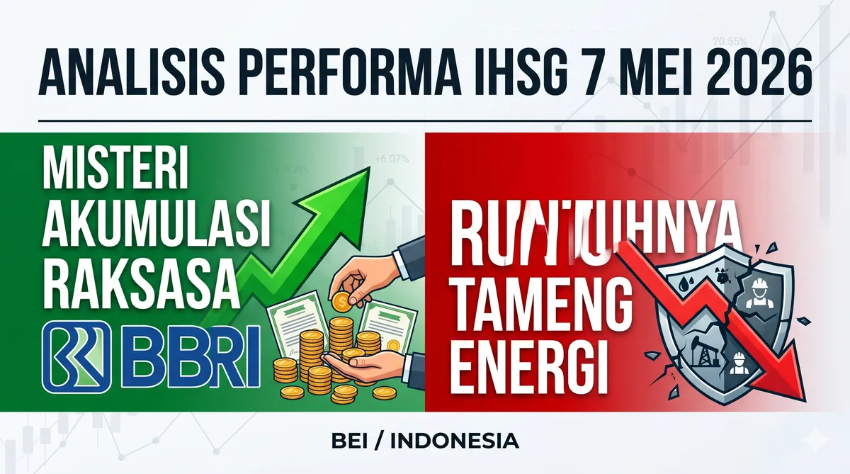 Analisis Performa IHSG 7 Mei 2026 : Membedah Misteri Akumulasi Raksasa BBRI dan Runtuhnya Tameng Energi