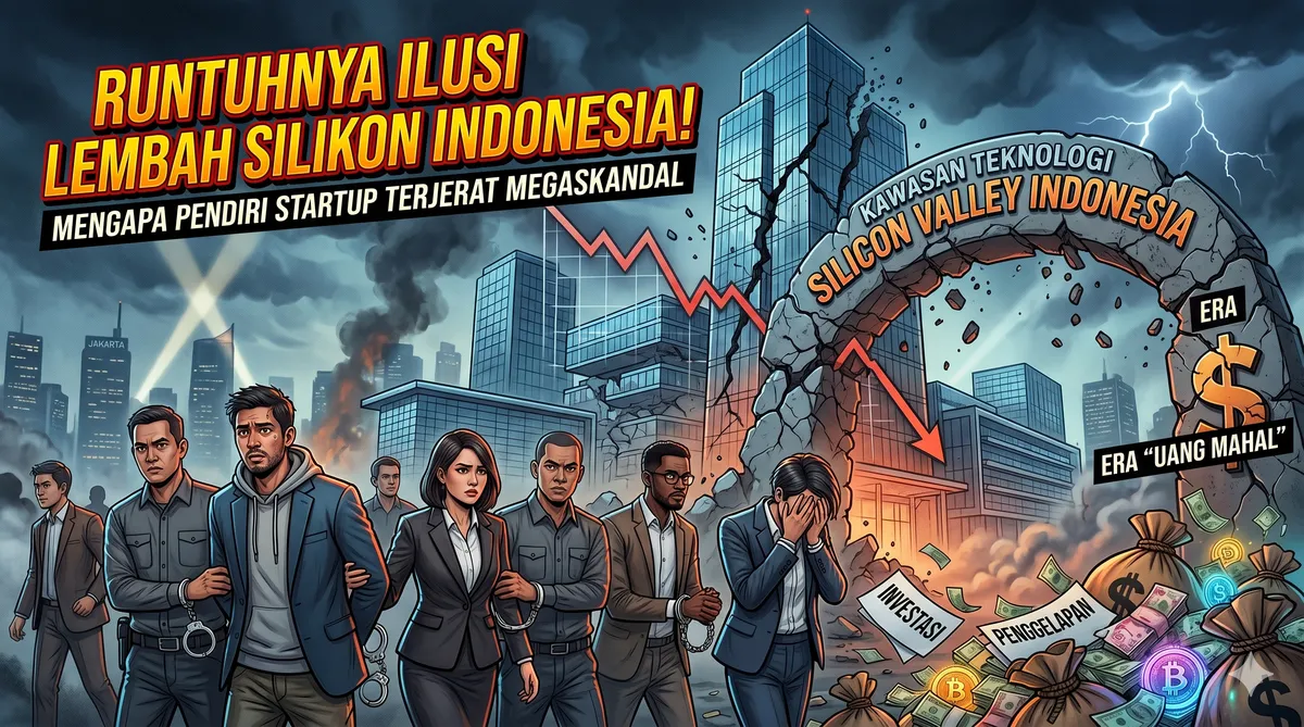 Runtuhnya Ilusi Lembah Silikon Indonesia: Mengapa Deretan Pendiri Startup RI Terjerat Megaskandal Penggelapan di Era "Uang Mahal"