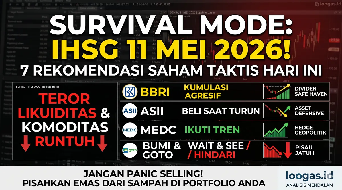 Survival Mode Di Awal Pekan: Rekomendasi Saham 11 Mei 2026 di Tengah Teror Likuiditas dan Runtuhnya Siklus Komoditas