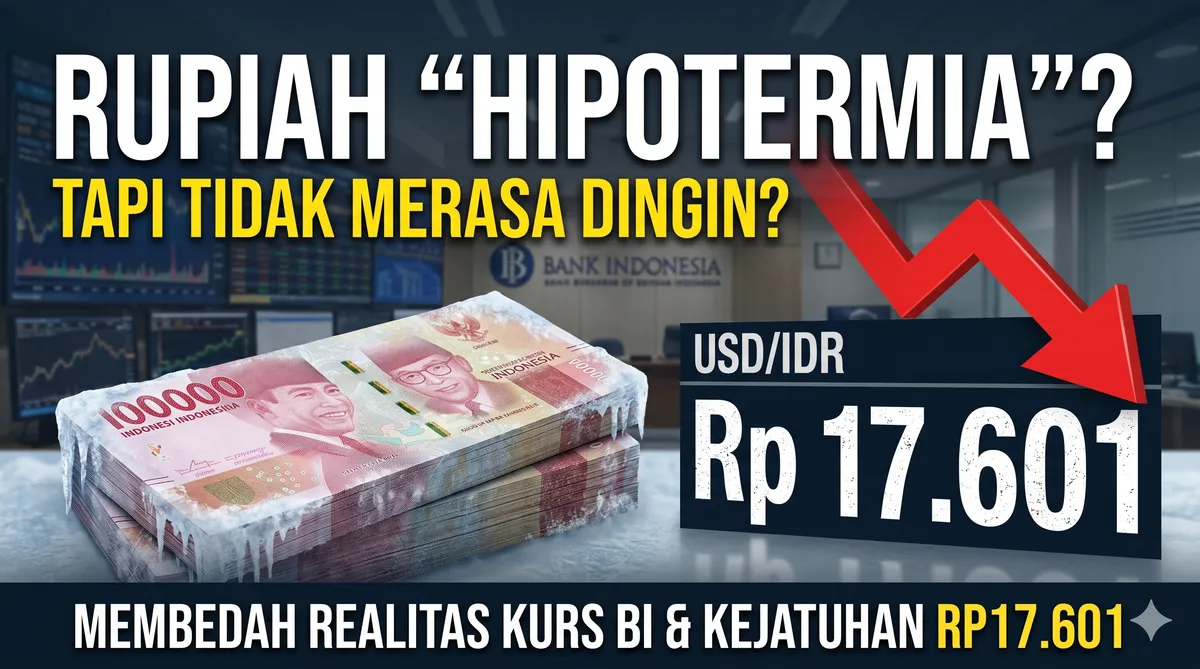 Ada yang Sedang Hipotermia Namun Tidak Merasa Kedinginan : Membedah Realitas Kurs Transaksi BI dan Kejatuhan Rupiah di Level Rp17.601 Secara Komprehensif