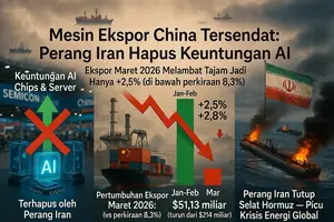 Mesin Ekspor Raksasa Tersendat: Bagaimana Perang AS-Iran Menghanguskan Momentum Emas "Booming" AI Tiongkok di Kuartal I 2026